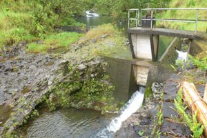 Stream gage on East Wailuaiki Stream