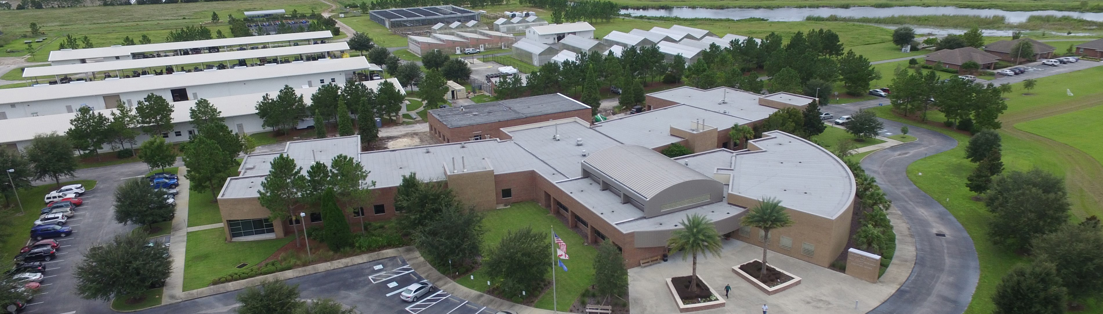 Aerial view of GCREC facility in Balm, FL