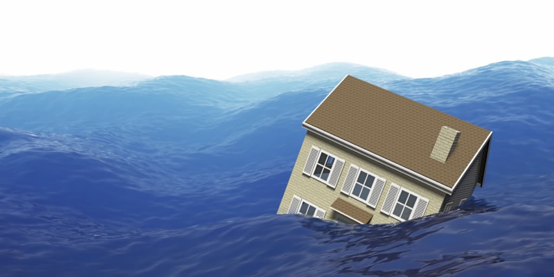 house under water