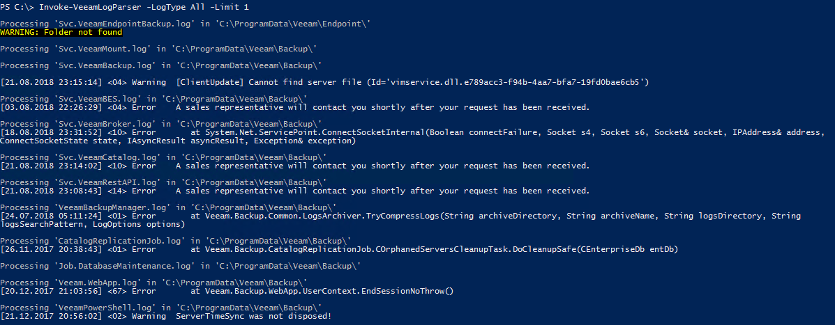 Invoke-VeeamLogParser-LogType_All
