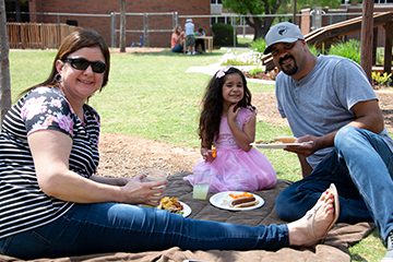 Family having a picnic