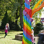 child playing at park