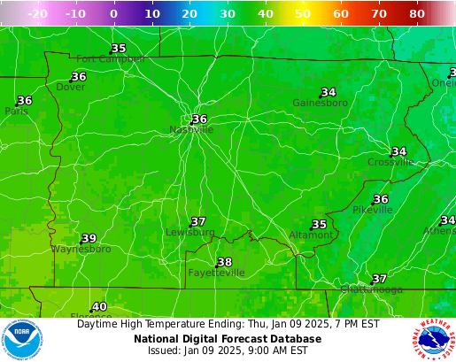 Forecasted Max Temp