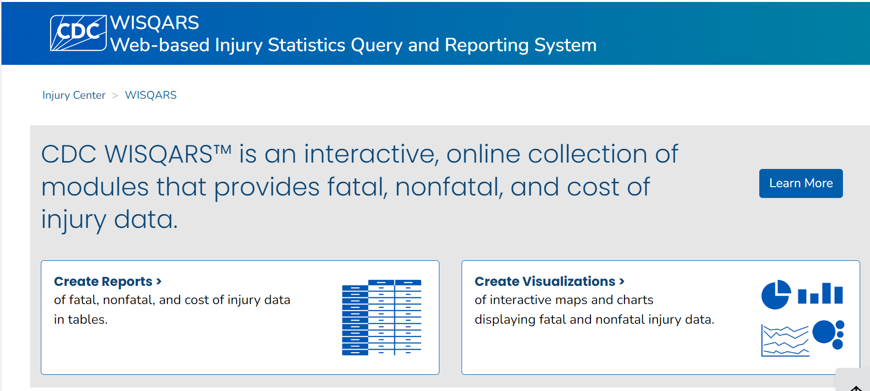 cdc wisqars data