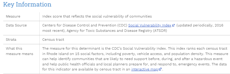 social vulnerability data