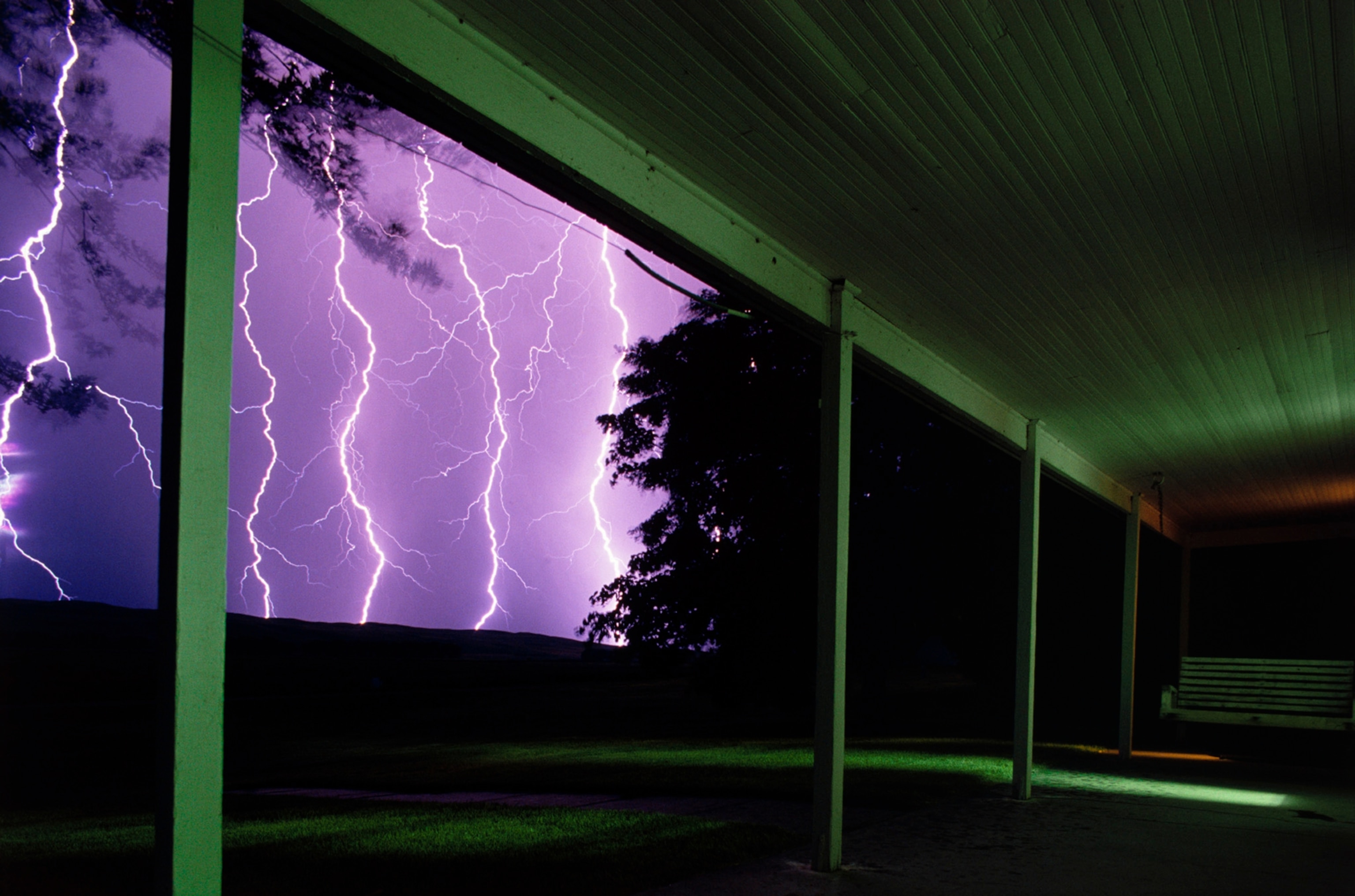 A storm with lightning in the Sand Hills area of Nebraska