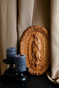 Carved Wooden Wall Art Piece of Our Lady of Guadalupe: A Spiritual Highlight for Your Home Step into a world of art and spirituality with our unique carved wall art of Our Lady of Guadalupe. Crafted from natural European oak - one of the most durable and long-lasting wood species, this icon will not only beautify your interior but will also serve you for many years to come. PRODUCT FEATURES: Utilizing advanced carving machines that capture the finest details. Choose from a size range (from 6.3 i