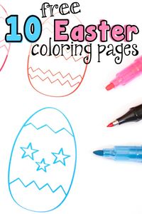 10 Free Easter coloring pages for your kids to color.