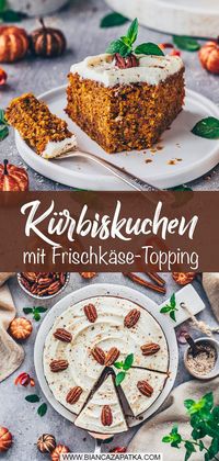 Dieser saftige Kürbiskuchen nach Omas leckerem Rezept ist der perfekte Kuchen für den Herbst und Winter, wenn der Kürbis Saison hat. Er ist schnell und einfach gemacht, schmeckt unfassbar gut und kommt ganz ohne Ei, Milch und Butter aus!