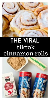 These viral TikTok Cinnamon Rolls with heavy cream take cans of Pillsbury Grands Cinnamon Rolls and soak them in heavy whipping cream. Then they are topped with melted butter and brown sugar. These are the BEST and easiest cinnamon rolls you will ever make!