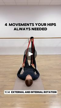 167K views · 14K reactions | HIP MOBILITY 

Enhance hip mobility and strength with these four effective hip exercises using bands. Unlock your full potential and improve overall lower body performance.

Go for 1 minute on each leg and let me know how it feels. 

👉YouTube: themove_studio | Elena | mobility | flexibility