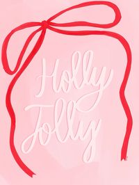 #hollyjolly #christmas #merrychristmas #pink #redbow