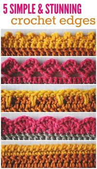 Are you looking for a crochet edging pattern to add to your finished project? Patterns include flower borders, picot edgings, easy crochet borders and more! #crochetedging.Beautiful Crochet Edgings, Blanket Borders and Trims. Free Patterns.