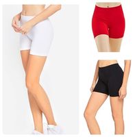 Seamless Solid Stretch Shorts Spandex Leggings Yoga Biker Exercise  FREE SIZE #MOPAS