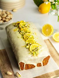 Vegan Pistachio Lemon Olive Oil Cake