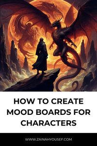 one of the best ways to visualize characters is to create mood boards portraying the vibes of your characters and here are some tips to creating them!