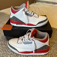 Used Air Jordan 3 Retro. Only missing chain from tag