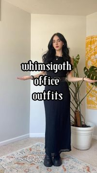 it’s all about the little pieces that add your own personal flair! i also am used to more creative environments so if this doesnt work for you in a law office don’t come at me lol which one is your fave?🖤 #whimsigothoutfits#whimsigothstyle#whimsigoth#corporatewhimsigoth#corporategoth#corporatestyle#officeoutfits