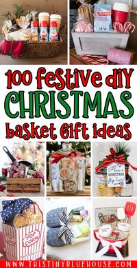 You gotta see these popular diy Christmas basket ideas!   These holiday gift basket DIYs are perfect for gifting to friends and family during the holiday season.  We've collected over 100 easy Christmas basket gifts that you can easily make yourself.  These creative Christmas basket gift ideas are so much fun to make and receive.  Head on over to our website today to see which holiday gift basket ideas  made our list!