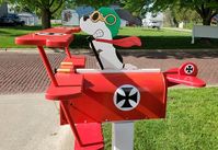 Handmade Red Baron Character Tri-plane Mailbox Rural Mailbox - Etsy Thailand