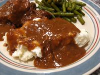 This is a good recipe for gravy.Very simple. This gravy can be used over Salisbury Steak And mashed potatoes or for dipping your french fries in. MMMMM...so good.