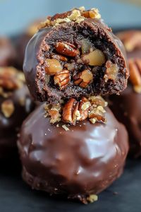 Pecan Pie Brownie Bombs