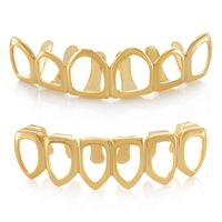 Adding in a 14K gold outline to your teeth, Open-Face Grillz provide a colorful, captivating look. Each piece includes a mold to fit to your teeth. Bottom and top sold separately. All Grillz are non-refundable.