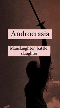 Androctasia Nicknames- Andie, Dro, Tasia, Tassie Female personification of manslaughter in Greek mythology #rarenames #powerfulnames #girlsnames #names