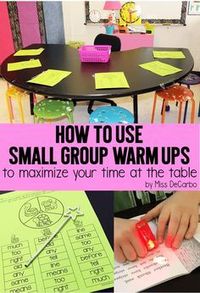 Use Small Group Reading Warm Ups To Maximize Your Time At The Small Group Table: Sight Word Ideas and Activities, Fluency and Book Baskets, and Organization Ideas!