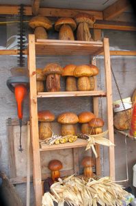 Hand Carved Wooden MUSHROOM