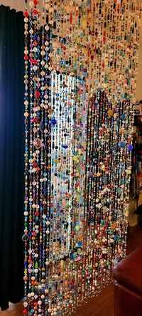 72 Inch Bead Curtain Strands Sun Catcher Bohemian Eclectic Decor Real Glass, Gemstones, Crystal and Other Natural Materials - Etsy