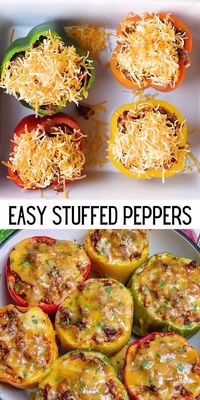 These classic stuffed peppers are so easy to make and the perfect weeknight meal that the whole family can enjoy. So good, so filling, and a great way to enjoy summer veggies all year round.