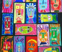 2nd grade – Painted Paper Art