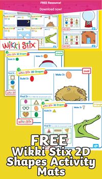 Children will love building shape recognition and fine motor skills using Wikki Stix and our colorful hands-on Wikki Stix 2D Shapes Activity Mats. Children will use Wikki Stix to Build It, Find It, and Make It on each of these eight shaped-themed mats.