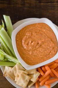 Bell Pepper and Mint Lentil Hummus - What's Gaby Cooking