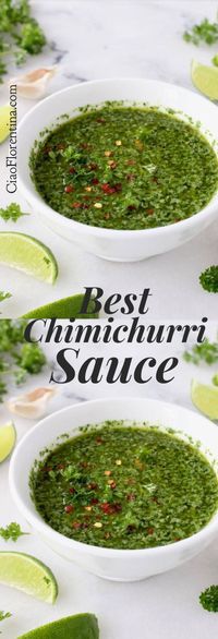 Best Argentinian Style Chimichurri Sauce with Parsley, Garlic and Oregano | CiaoFlorentina.com @CiaoFlorentina