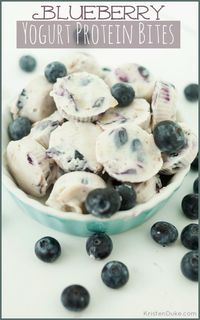 Blueberry Yogurt Protein Bites – Quick, easy and refreshing bite-sized snacks that kids will love. Great for lunchbox ideas or after-school snacks!