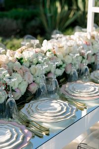 Lusting after a luxury blush wedding in Mykonos Shelly and Dave