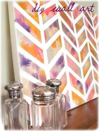 DIY chevron canvas art