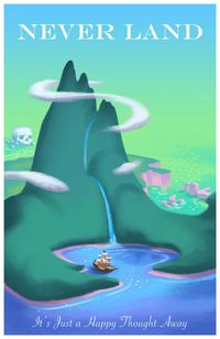 Explore the World with These Disney Travel Posters #captainhook #neverland #peterpan