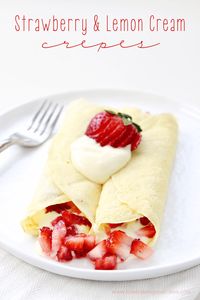 Strawberry & Lemon Cream Crepes