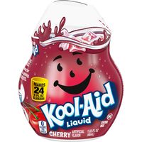 Kool-Aid Liquid Artificially Flavored Cherry Drink Mix is a delicious way to stay hydrated. This liquid drink mix makes it easy to prepare a tasty cherry fruit drink anywhere. Just squeeze the cherry artificially flavored drink mix into a glass or bottle of water and you're ready to enjoy refreshingly sweet cherry flavor. With zero sugar and zero calories, this cherry fruit drink concentrate is always a great choice that the whole family will enjoy. Enjoy a revitalizing sugar free fruit drink at