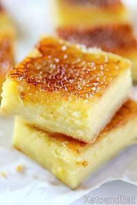 Keto Creme Brulee Bars - Best Keto Diet Dessert