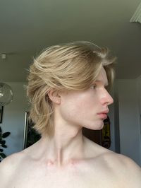 Long hairstyle for men, blond boys