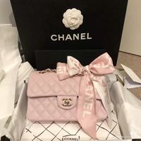 #chanel #cocochanel #pink #babypink #bag #chanelbag #ribbon #couqutte #aesthetic