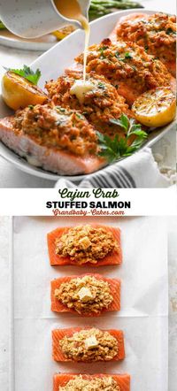 Cajun Crab Stuffed Salmon