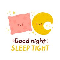 cute happy moon and pillow good night sleep tight night best image