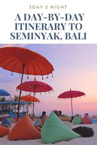 Seminyak has plenty of things to do, see and eat. If you're planning to stay here for a few days, here's a day-by-day itinerary with food recommendations, where to stay and what to do throughout the day. #Seminyak #SeminyakBali #SeminyakTravelGuide #SeminyakThingsToDo #SeminyakActivities #SeminyakRestaurants #SeminyakWhereToStay #SeminyakItinerary