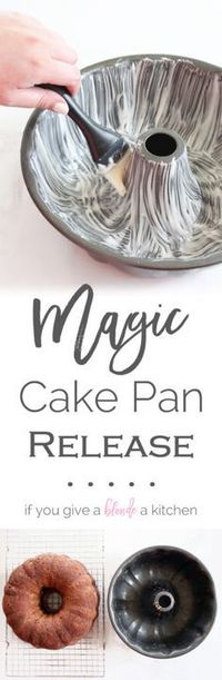 Never worry about broken cakes again. This magic cake pan release leaves no crumb behind and you can store it at room temperature for up to three months. | www.ifyougiveablondeakitchen.com