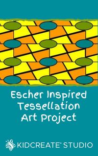 Escher was also considered the “Father” of modern tessellations. Tessellation sounds hard, but it's really a fun and easy art project to do at home with the step-by-step instructions below. So let’s get messy creating Esscher inspired art!